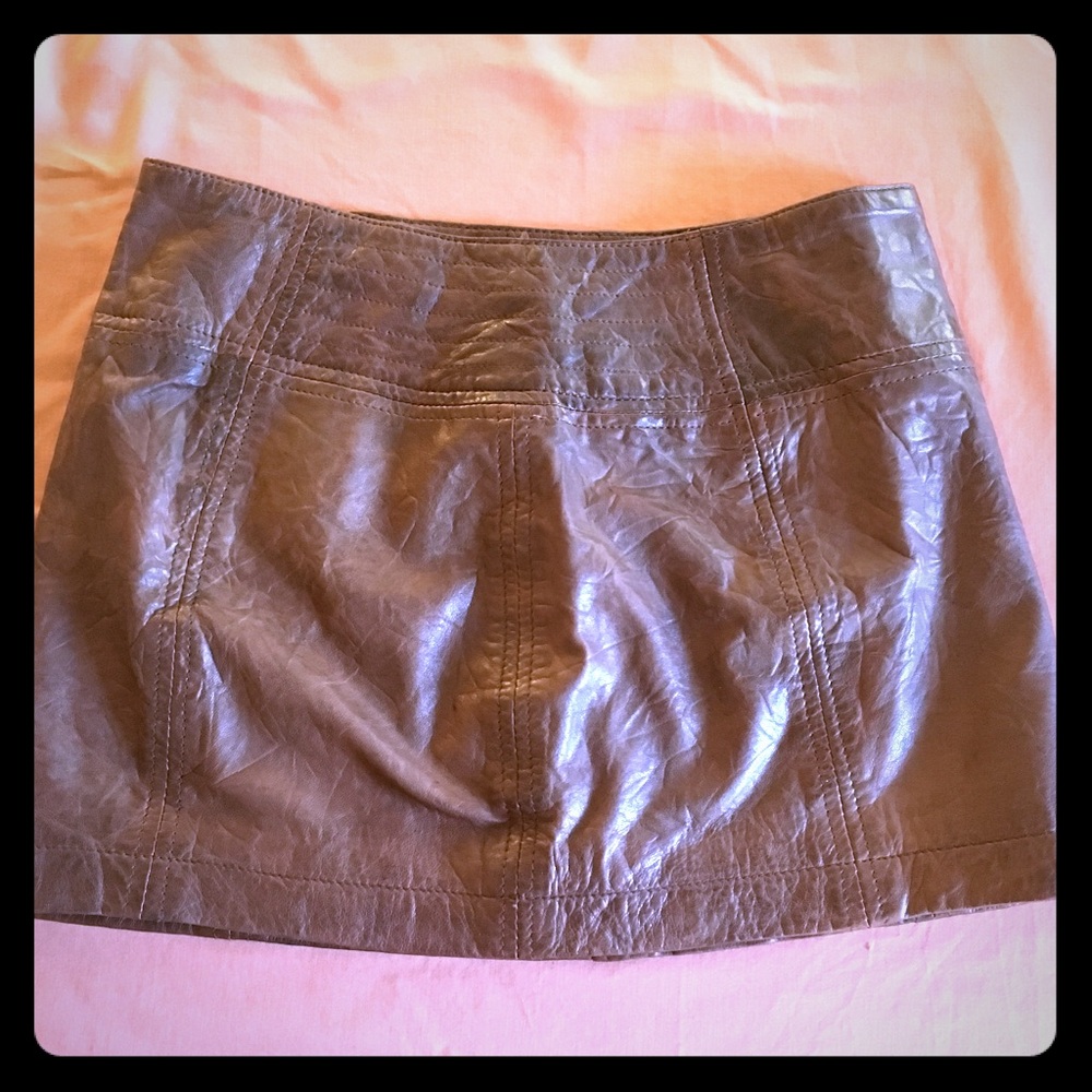 Abercrombie & Fitch leather mini skirt
